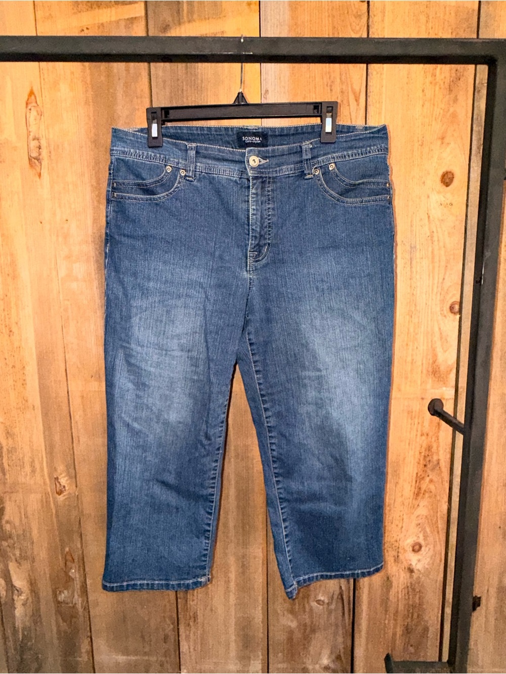 SONOMA Midrise Blue Crop Jeans - Women's size 12